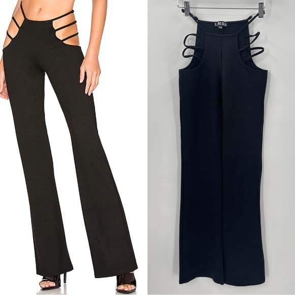 I.AM.GIA Lucid Pants Black Strappy Cut Out Y2K Vibe Seen on Euphoria Maddy XXS - Picture 2 of 7